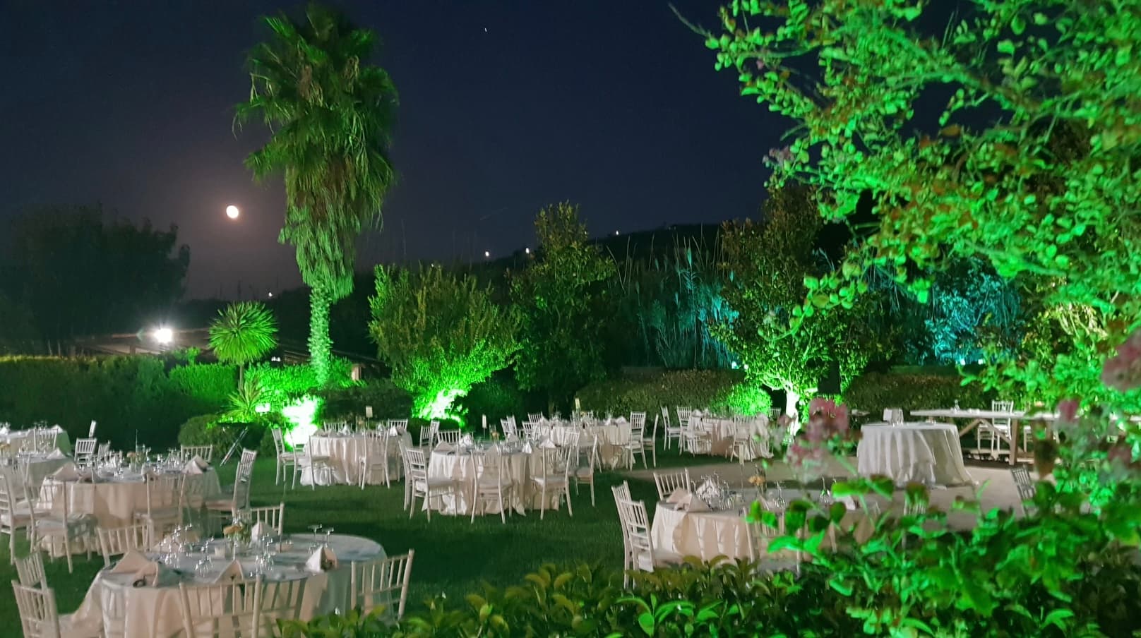 Wedding setup with flowers