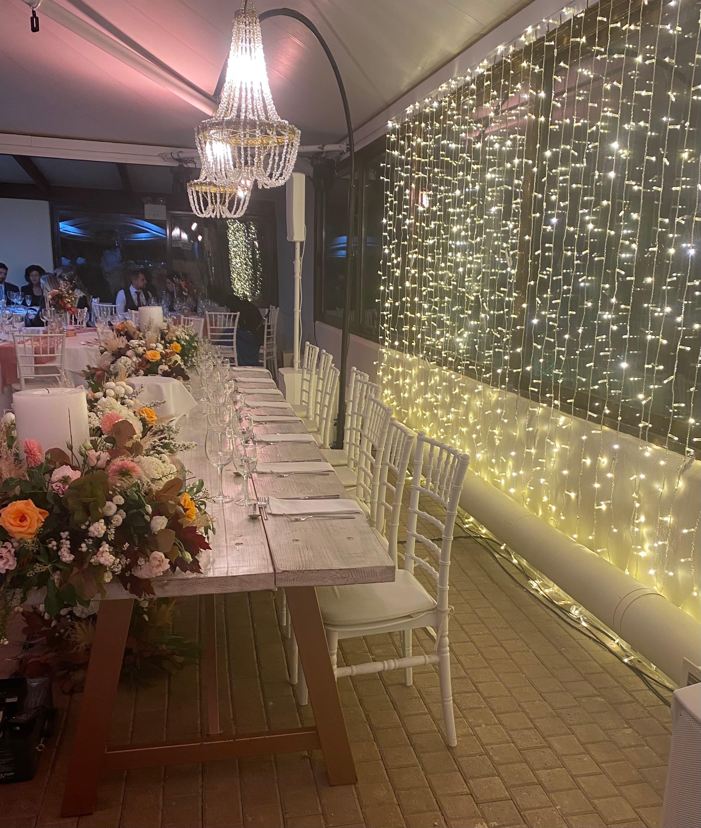 Festive hall with decoration