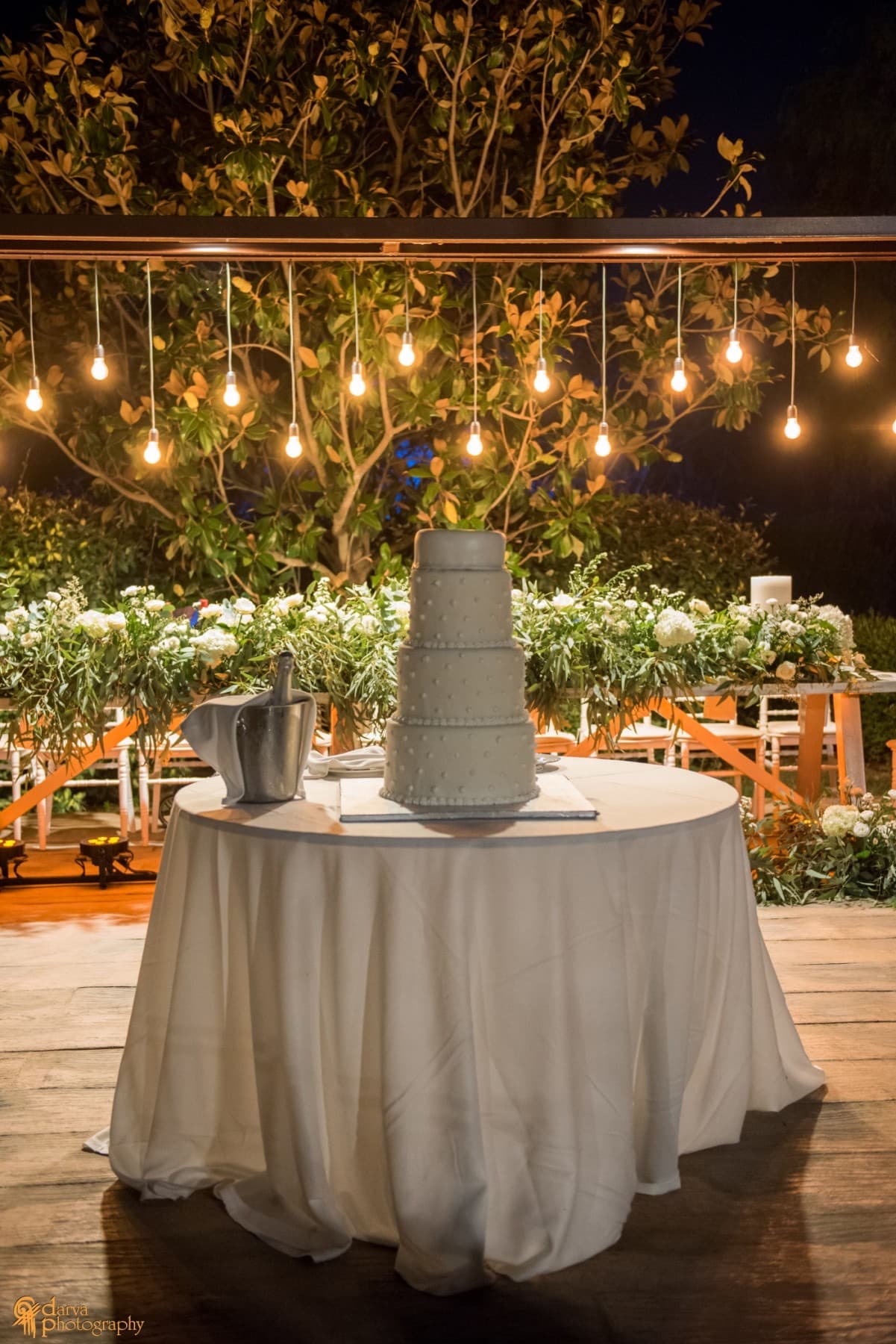 Baptism corner with flowers
